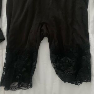 black lace leg romper